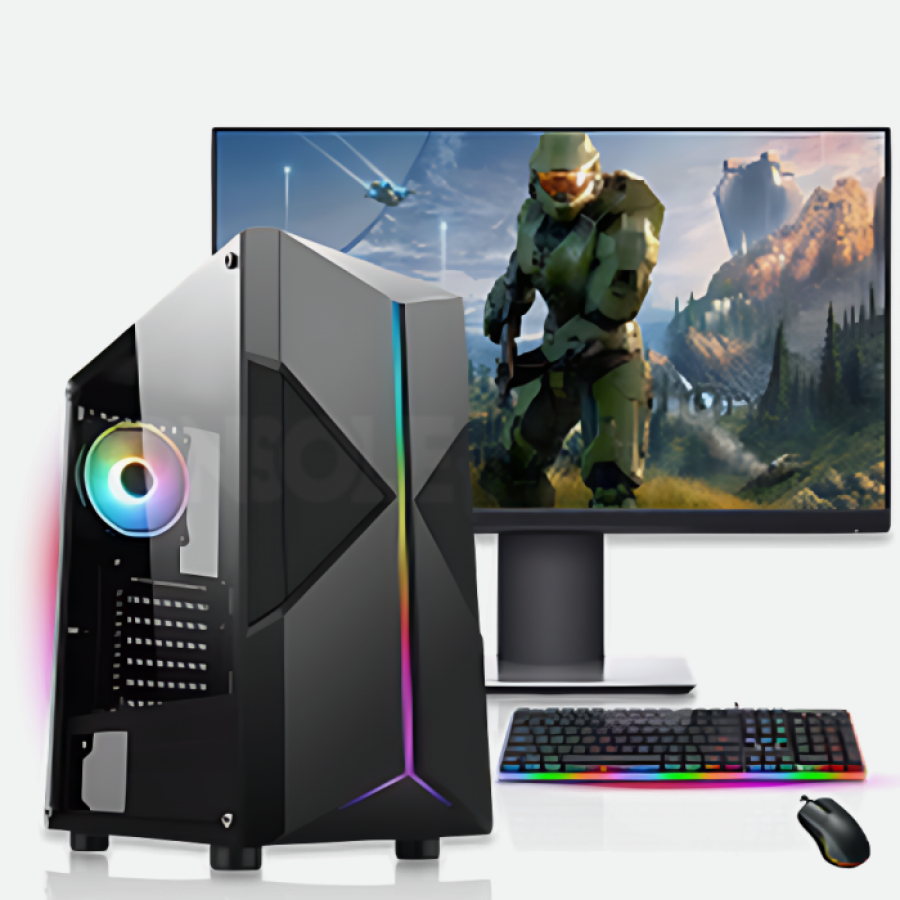 CK - Refurbished Gaming PC/ Intel Core i5-4th Gen/ 16GB RAM/ 240GB SSD+1TB HDD/19-inch Monitor/ B