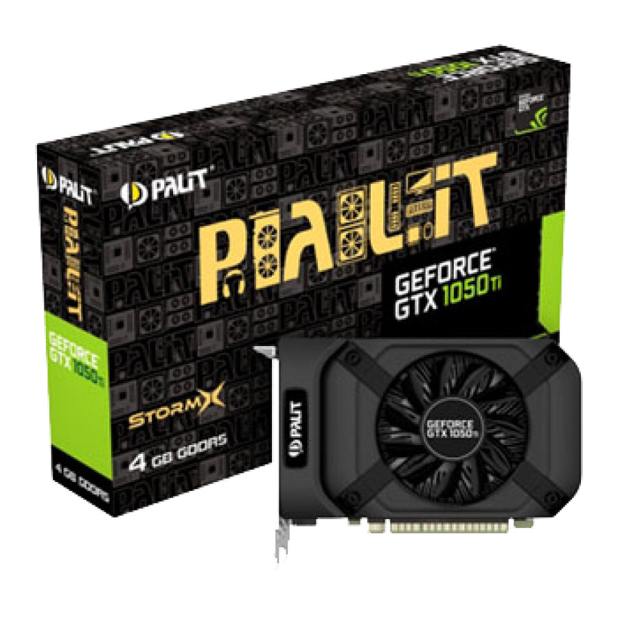 Palit GTX1050 Ti StormX, 4GB DDR5, PCIe3, DVI, HDMI, DP, Compact