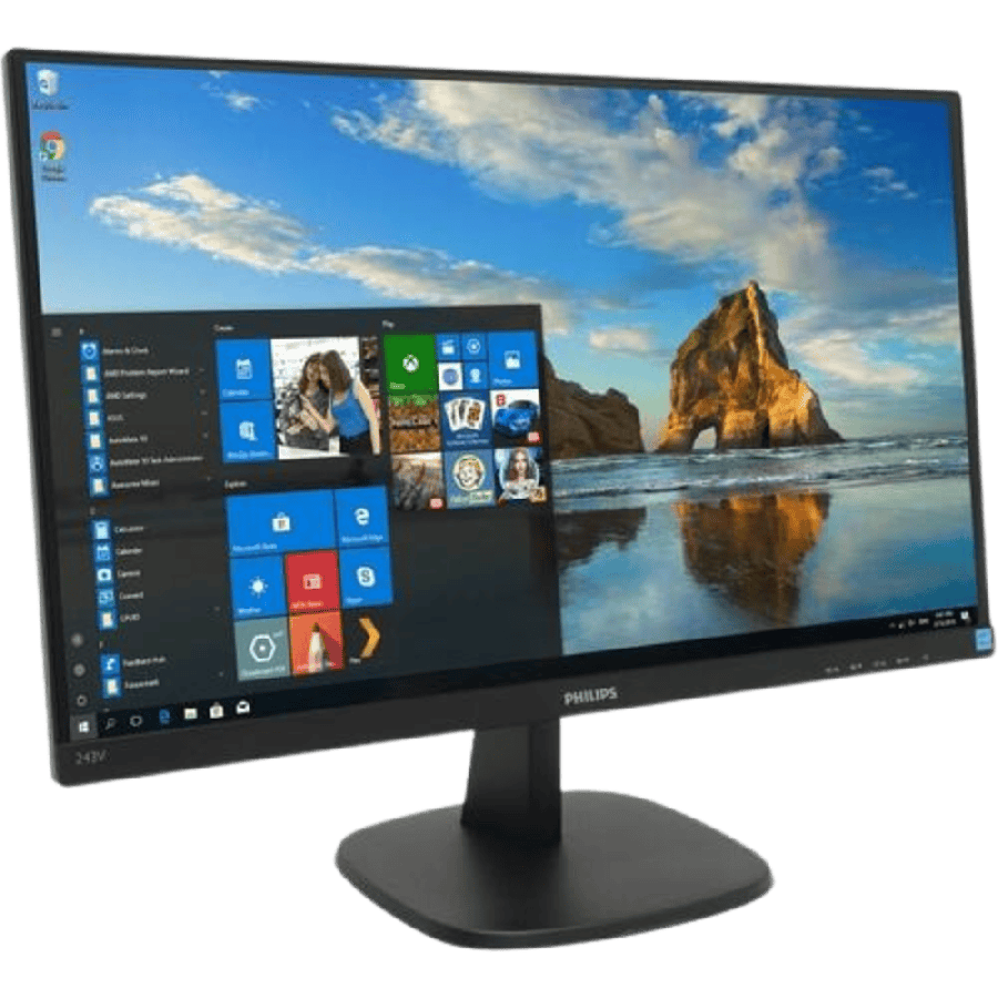 Refurbished Philips 243V7Q, 24-inch Display LED, 1920x1080, HDMI Monitor, Black, Class A