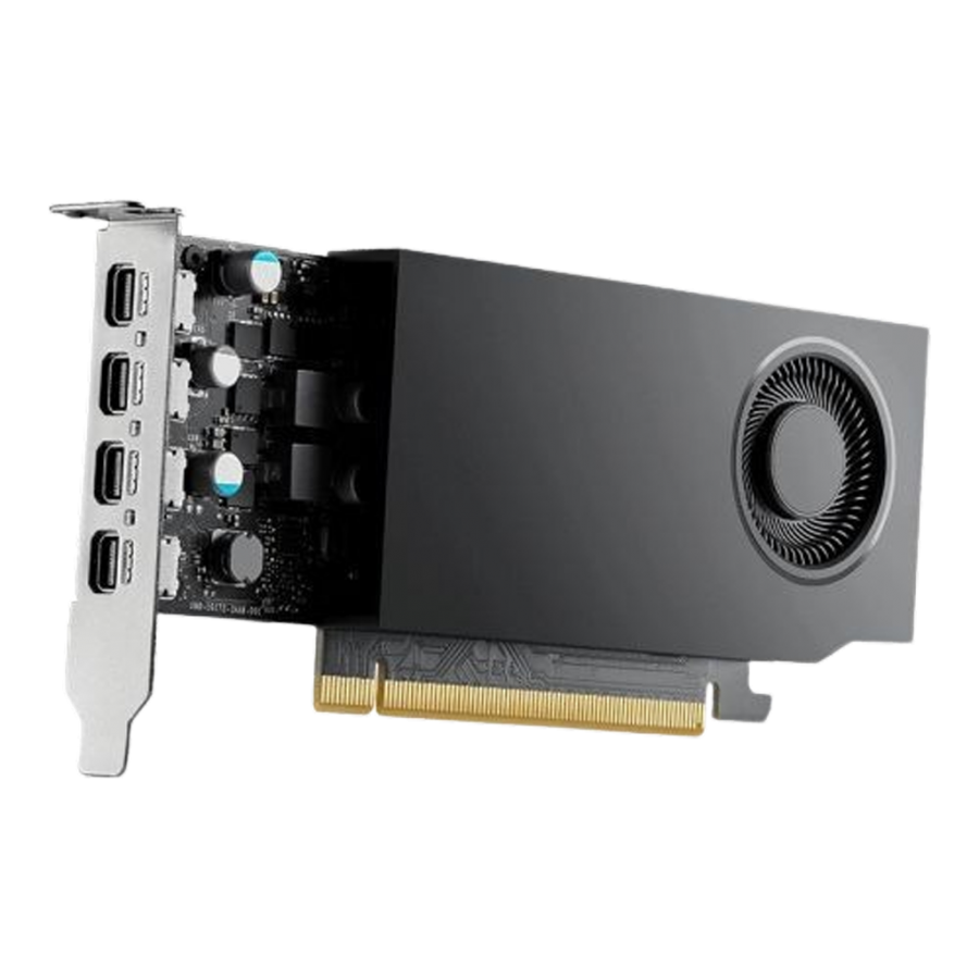 PNY RTXA400 Professional Graphics Card, 4GB DDR6, 4 miniDP 1.4, 768 CUDA Cores, Low Profile (Bracket Included), OEM (Brown Box)
