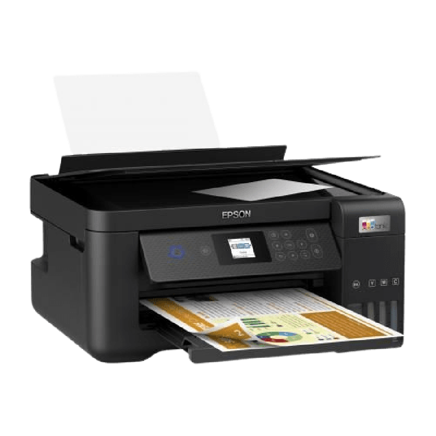 Epson EcoTank ET-2850 3-in-1 Wireless/USB Inkjet Printer, Print/Scan/Copy, LCD Screen, Auto Duplex Ultra-Low-Cost Printing