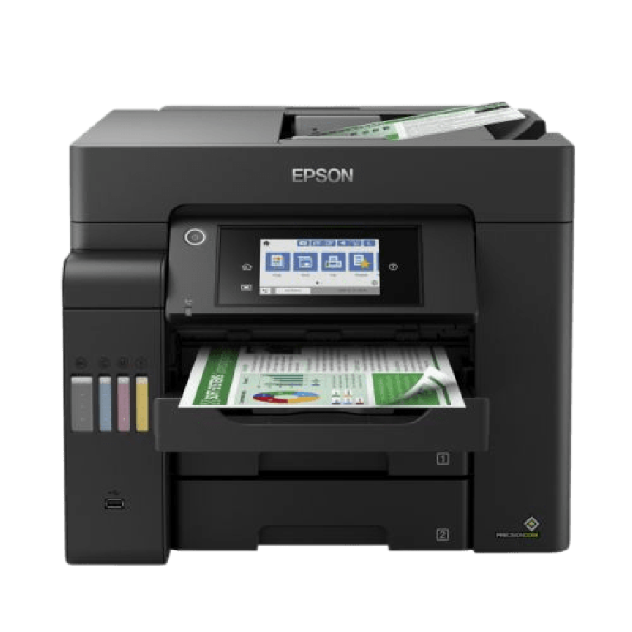 Epson EcoTank ET-5800 4-in-1 Wireless/USB High Performance Inkjet Printer, Automatic Duplex Printing, LCD Screen