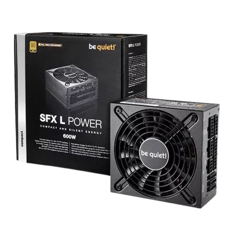 Be Quiet! 600W SFX-L Power PSU, Small Form Factor, Fully Modular, 80+ Gold, Continuous Power, SFX-to-ATX Bracket Included