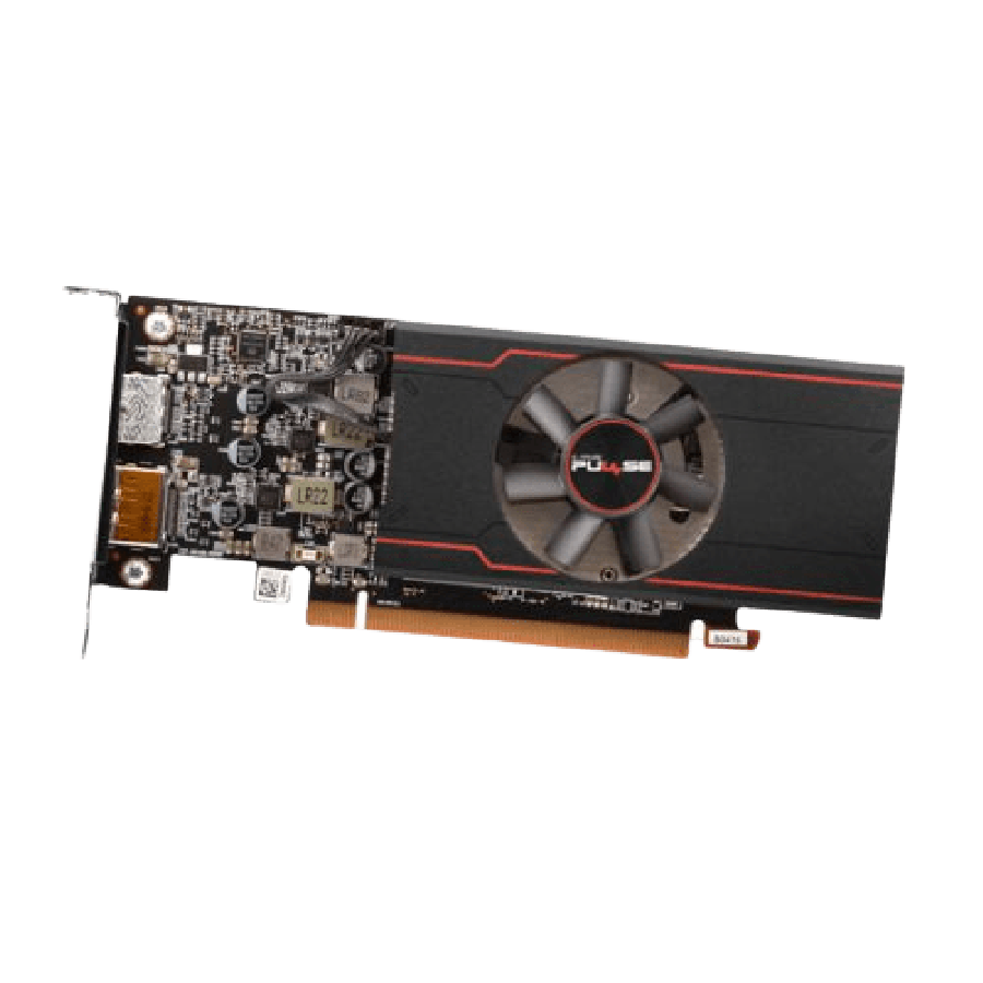 Sapphire PULSE RX6400, 4GB DDR6, PCIe4, HDMI, DP, 2321MHz Clock, Low Profile (Bracket Included)