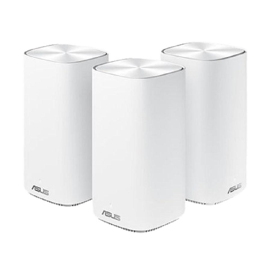 Brand New Asus (ZenWiFi AC Mini (CD6)) AC1500 Wireless Dual Band Mesh Mini System/ 3 Pack (Router & 2 Nodes)/ AiMesh/ AiProtection