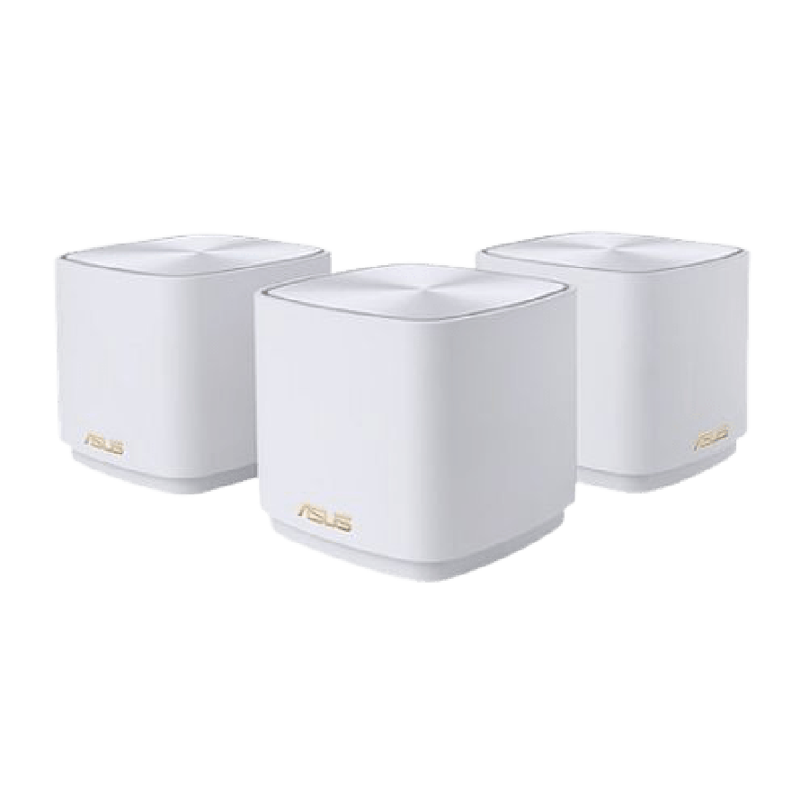 Brand New Asus (ZenWiFi AX Mini (XD4)) AX1800 Wireless Dual Band Mesh Mini System/ 3 Pack/ AiMesh/ AiProtection/ White