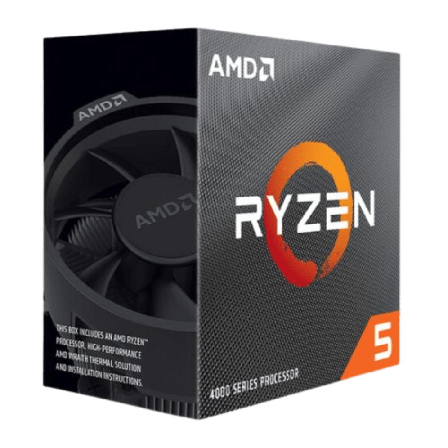 AMD Ryzen 5 4500 CPU with Wraith Stealth Cooler, AM4, 3.6GHz (4.1 Turbo), 6-Core, 65W, 11MB Cache, 7nm, 4th Gen, No Graphics