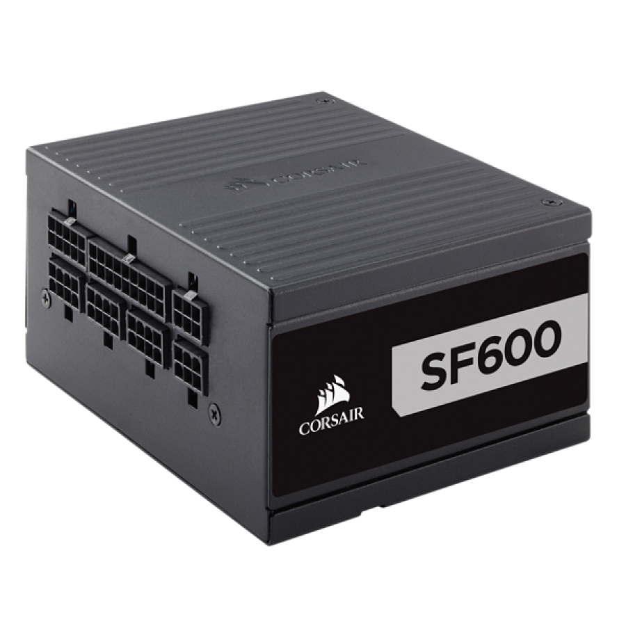 Corsair 600W High Performance SFX SF600 PSU, Rifle Bearing Fan, Fully Modular, 80+ Platinum