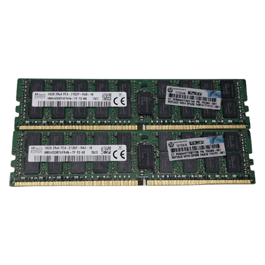 Refurbished Sk Hynix 32GB 2RX4/ PC4-2133P-RA0-10 1523/ DDR4 16GBx2/ Server RAM