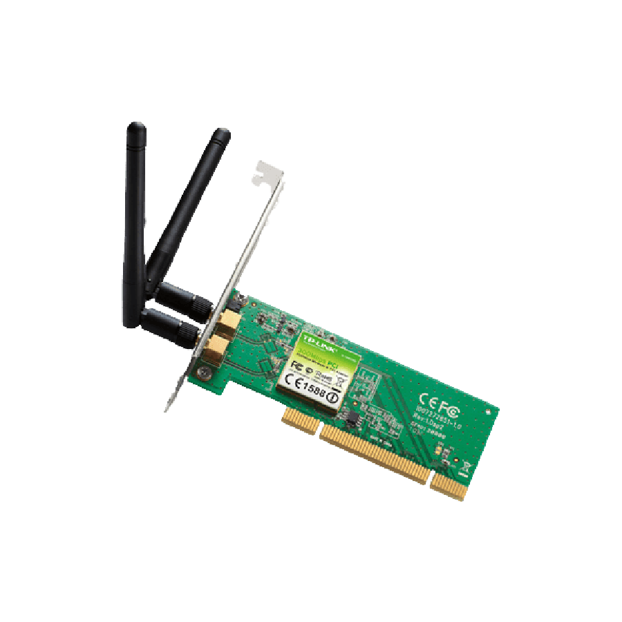 TP-LINK (TL-WN851ND) 300Mbps Wireless N PCI Adapter, 2 Detachable Antennas, Low Profile Bracket