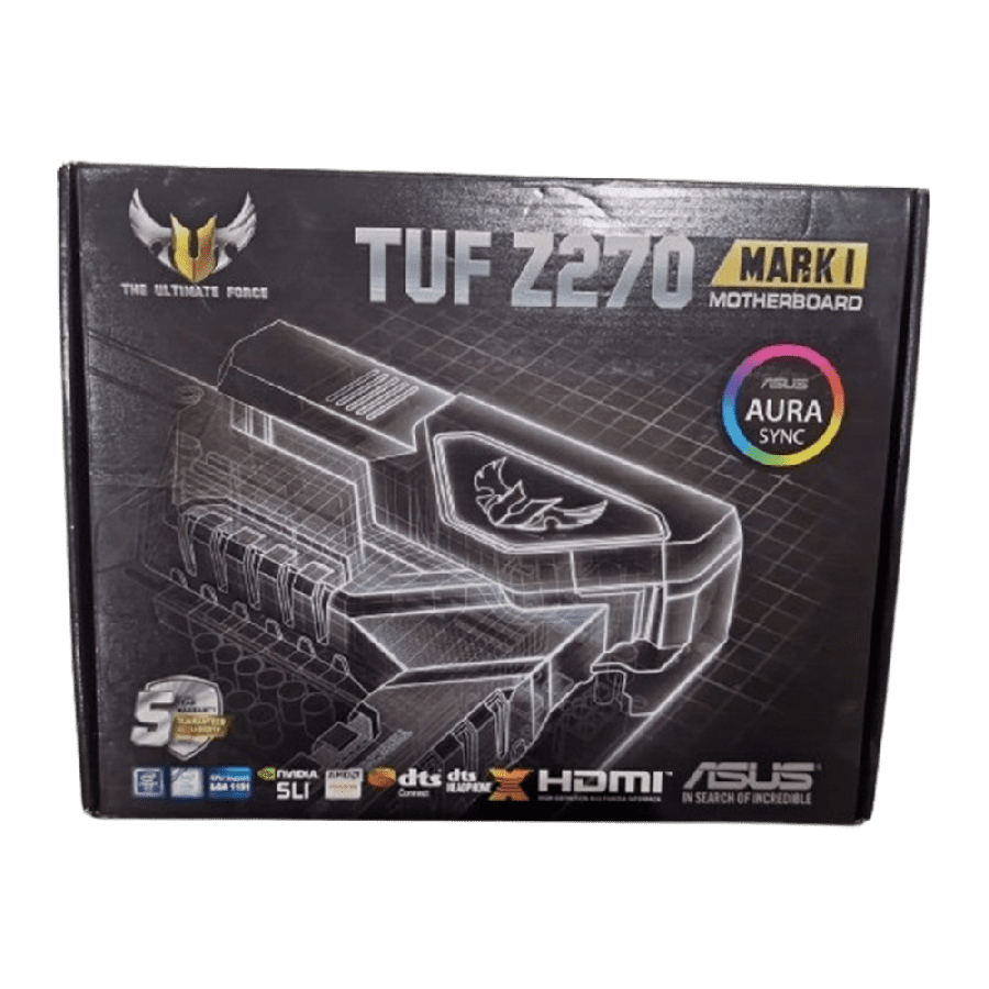 Refurbished ASUS TUF Z270/ MARK I ATX Motherboard/ DDR4 3866 Dual/ Intel Gigabit LAN/ USB 3.1