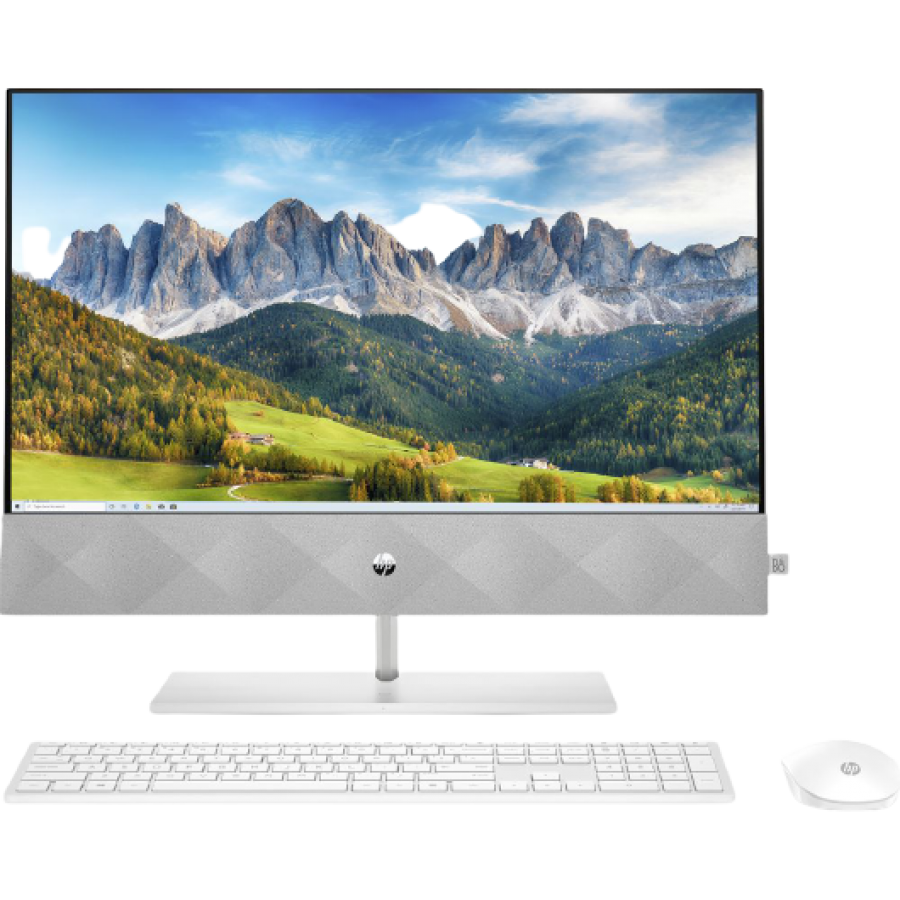 Refurbished - HP Pavilion 24-k0003na AIO/ 23.8-Inch / AMD Ryzen 5/ 8GB RAM/ 512GB SSD/ White/ Windows 10/ B