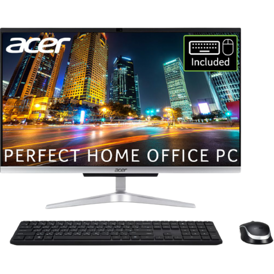 Acer C24-963 AIO/ 23.8-Inch/ Intel Core i5-1035G1/ 8GB RAM/ 1TB SSD/ Silver/ Windows 10