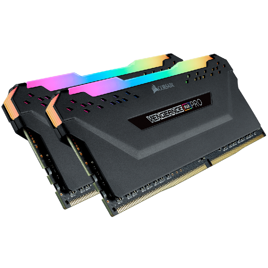 Corsair Vengeance RGB Pro 16GB Memory Kit (2 x 8GB), DDR4, 3000MHz (PC4-24000), CL15, XMP 2.0, Black