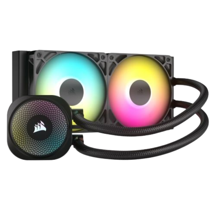 Corsair NAUTILUS 240 RS ARGB Liquid CPU Cooler, RS120 ARGB Magnetic Dome Fans, RGB Pump, Daisy-Chain Connections, Black