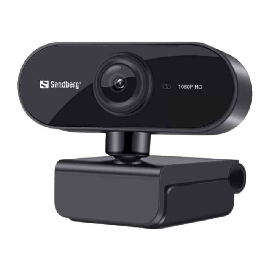 Brand New Sandberg USB Flex FHD 2MP Webcam with Mic/ 1080p / 30fps/ Glass Lens/ Auto Adjusting/ 360° Rotatable/ Clip-on/Desk Mount/ 5 Year Warranty