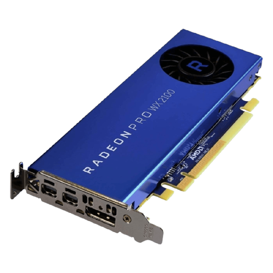 Refurbished AMD Radeon Pro WX 2100/ 2GB GDDR5/ 2x miniDP and DP PCI-e/ Graphics Card/ CDMJ9 Full