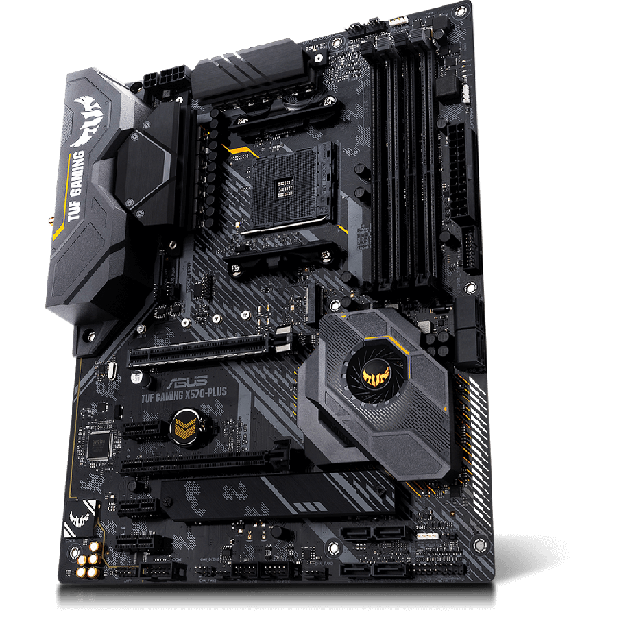 Asus TUF GAMING X570-PLUS (Wi-Fi), AMD X570, AM4, ATX, 4 DDR4, HDMI, DP, XFire, Wi-Fi, PCIe4, RGB Lighting