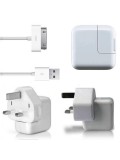 Refurbished Genuine Apple iPad USB Mains Charger With 30 Pin Data Sync Cable, A - White