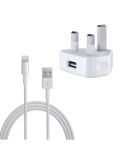 Refurbished Official Apple Lightning Mains Charger With Cable, A - White