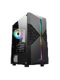 Spire Pyro ARGB Gaming Case w/Glass Window/ATX/ARGB Strips w/ IC connection/1 ARGB Fan/Mesh Top & 2 Front Cut-Outs