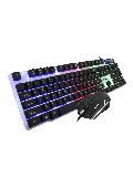 Jedel GK100 RGB Gaming Desktop Kit, Backlit Membrane RGB Keyboard & 800-1600 DPI LED Mouse