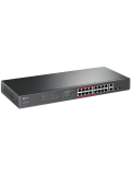 TP-Link (TL-SL1218MP) 16-Port 10/100Mbps + 2-Port GB Unmanaged PoE Switch, 2 combo GB SFP Slots, 16-Port PoE