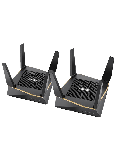 Asus (RT-AX92U) AiMesh WiFi System, AX6100 (400+867+4804) Tri-Band, 802.11ax, AiProtection Pro, Flexible SSID