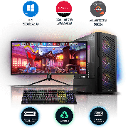 Refurbished AMD Ryzen 3 3300X, 16GB RAM, 256GB SSD, 1TB HDD, AMD Radeon RX 580 8GB, Gaming PC