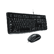 Logitech MK120 Wired Keyboard and Mouse Kit - Black