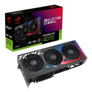 Asus ROG STRIX RTX4070 OC, PCIe4, 12GB DDR6X, 2 HDMI, 3 DP, 2640MHz Clock, RGB Lighting, Overclocked