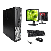 Refurbished Optiplex Dell Intel i7-2600/ Quad Core/ 16GB RAM/ 256GB SSD + 1TB HDD/ WiFi/ Windows 10/ Desktop PC 22 FCS Computer Bundle 