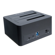 Akasa (DuoDock X3) Dual Bay USB 3.1 Gen1 Clone Docking Station, 2.5"/3.5" SATA