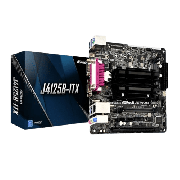 Asrock J4125B-ITX, Integrated Intel Quad-Core J4125, Mini ITX, DDR4 SODIMM, VGA, HDMI, Serial Port, Parallel Port