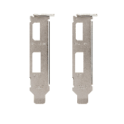 Palit Low Profile Graphics Card Brackets (x2), 1 for VGA, 1 for HDMI & DVI - Silver