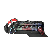 Jedel CP-04 Knights Templar Elite 4-in-1 Gaming Kit - Backlit RGB Keyboard, 1000 DPI RGB Mouse, 40mm Driver RGB Headset, XL Mouse Mat