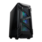 Asus TUF Gaming GT301 Compact Gaming Case with Window, ATX, No PSU, Tempered Glass, 3 x 12cm RGB Fans, RGB Controller, Headphone Hook