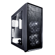 Fractal Design Focus G (Black) Gaming Case w/ Clear Window, ATX, 2 White LED Fans, Kensington Bracket, Filtered Front, Top & Base Air Intakes