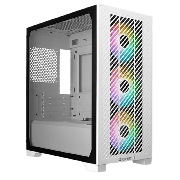 Cooler Master Elite 301 Gaming Case w/ Glass Side, Micro ATX, 3x ARGB Fans, PSU Shroud, Intake Grill, USB-C, White