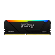 Kingston Fury Beast RGB 16GB Kit (2 x 8GB), DDR4, 3200MHz (PC4-25600), CL16, XMP, DIMM Memory