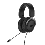 Asus TUF Gaming H3 7.1 Gaming Headset, 3.5mm Jack, Boom Mic, Surround Sound, Deep Bass, Fast-cooling Ear Cushions, Gun Metal