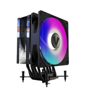 Vida Boreas Black ARGB Heatsink & Fan, Intel/AMD, 2000RPM Hydraulic Fan, 6 Copper Heatpipes, 220W TDP *ARGB and Optional Plain Fans Included*