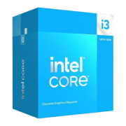 Intel Core i3-14100F CPU, 1700, Up to 4.7GHz, Quad Core, 60W (110W Turbo), 10nm, 12MB Cache, Raptor Lake Refresh, No Graphics