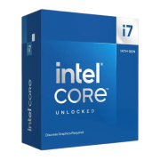 Intel Core i7-14700KF CPU, 1700, 3.4 GHz (5.6 Turbo), 20-Core, 125W (253W Turbo), 10nm, 33MB Cache, Overclockable, Raptor Lake Refresh, No Graphics, NO HEATSINK/FAN