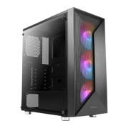 Antec NX320 ARGB Gaming Case w/ Glass Window, ATX, 3 ARGB Fans, LED Control Button, 360mm Radiator Support