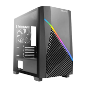 Antec Draco 10 Mini ARGB Gaming Case w/ Edge-to-Edge Glass Window, Micro ATX, Front ARGB Lighting, LED Control Button, 1 Fan, 360mm GPU Support