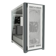 Corsair 5000D Airflow Gaming Case w/ Tempered Glass Window, E-ATX, 2 x AirGuide Fans, High-Airflow Front Panel, USB-C, White