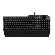 Brand New Asus TUF GAMING K1 RGB Keyboard with Volume Knob, 19-key Rollover, Side Light Bar & Armoury Crate, Spill Resistant, Detachable Wrist Rest