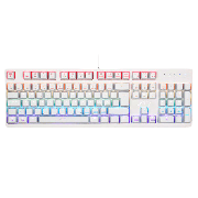 Xtrfy K2-RGB Mechanical Gaming Keyboard, Kailh Red Switches, RGB Lighting, Unlimited Anti Ghosting Keys, White