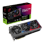 Asus ROG STRIX RTX4080 OC, PCIe4, 16GB DDR6X, 2 HDMI, 3 DP, 2655MHz Clock, RGB Lighting, Overclocked